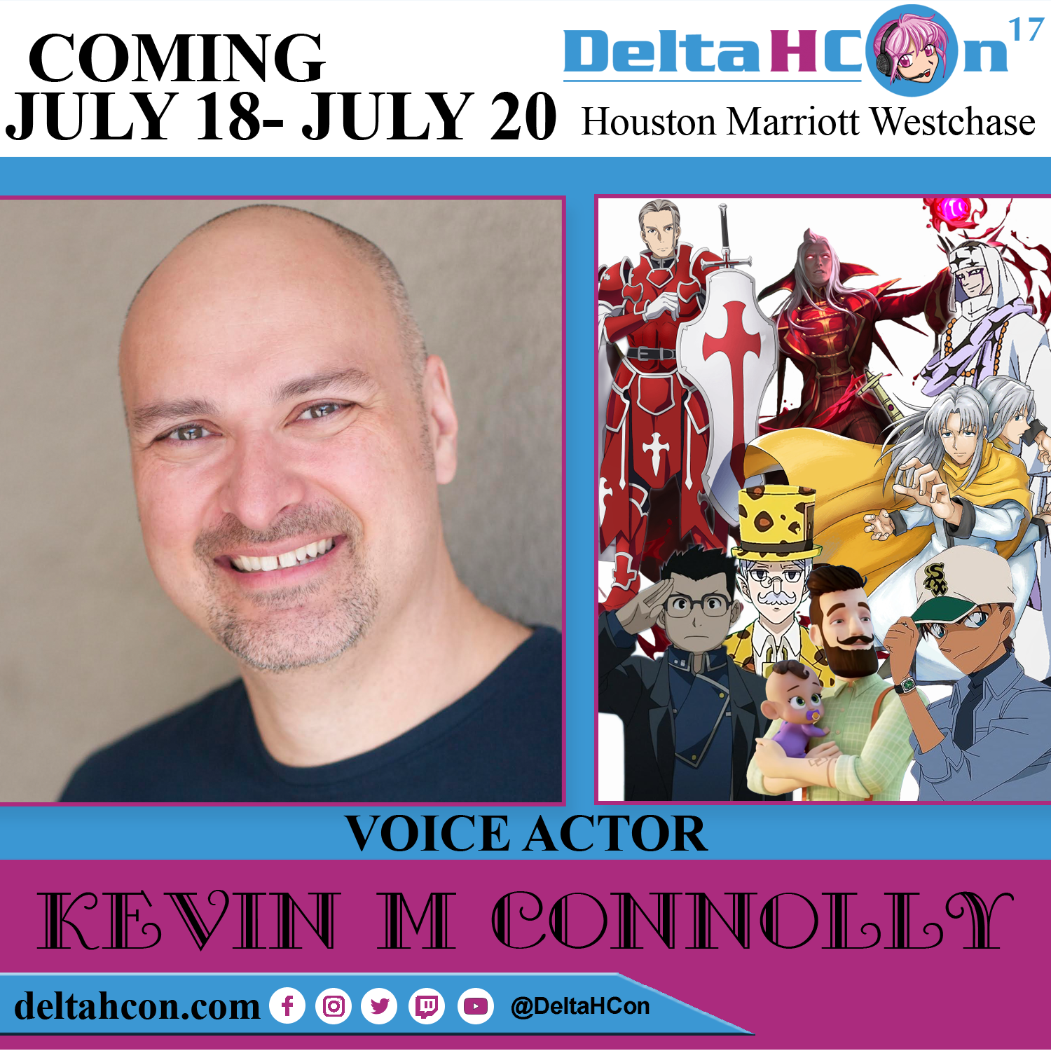 Kevin M. Connolly at Delta H Con July 18-20, 2025