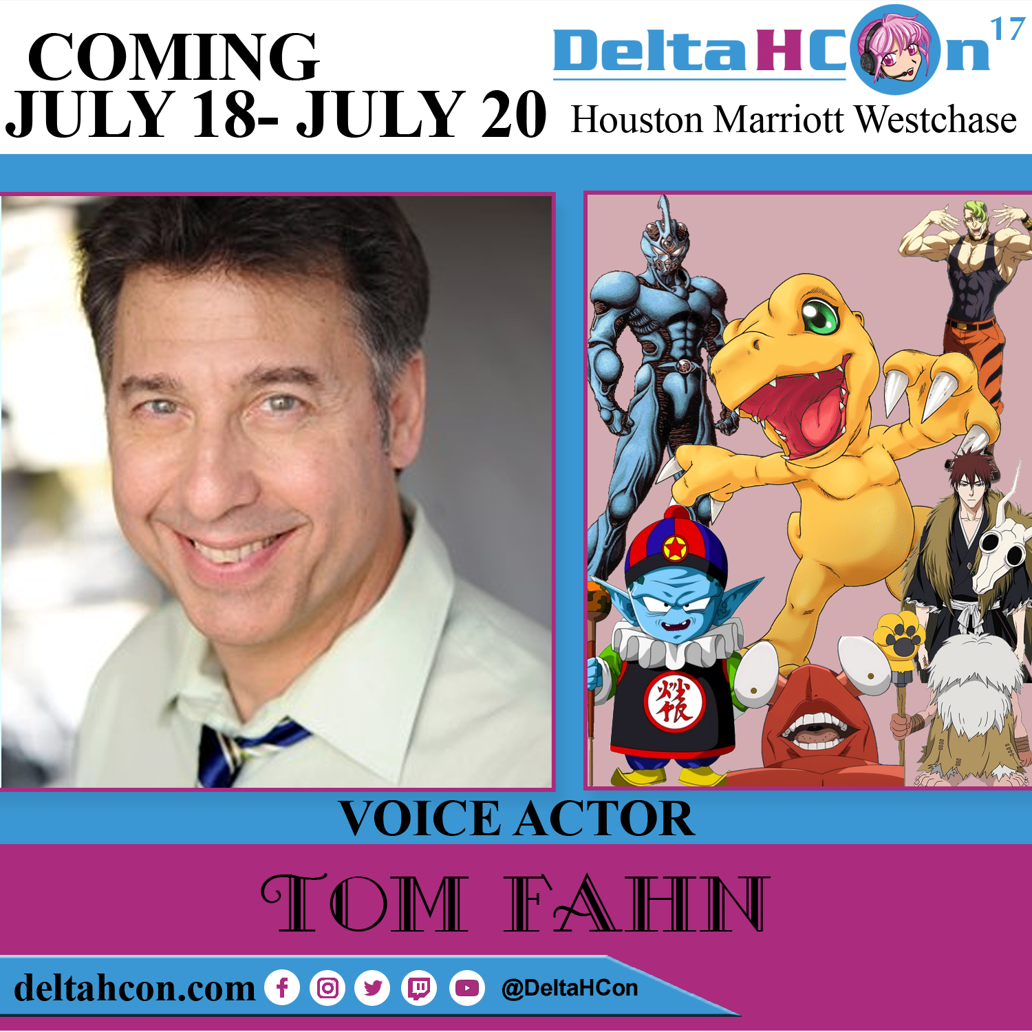 Tom Fahn at Delta H Con July 18-20, 2025