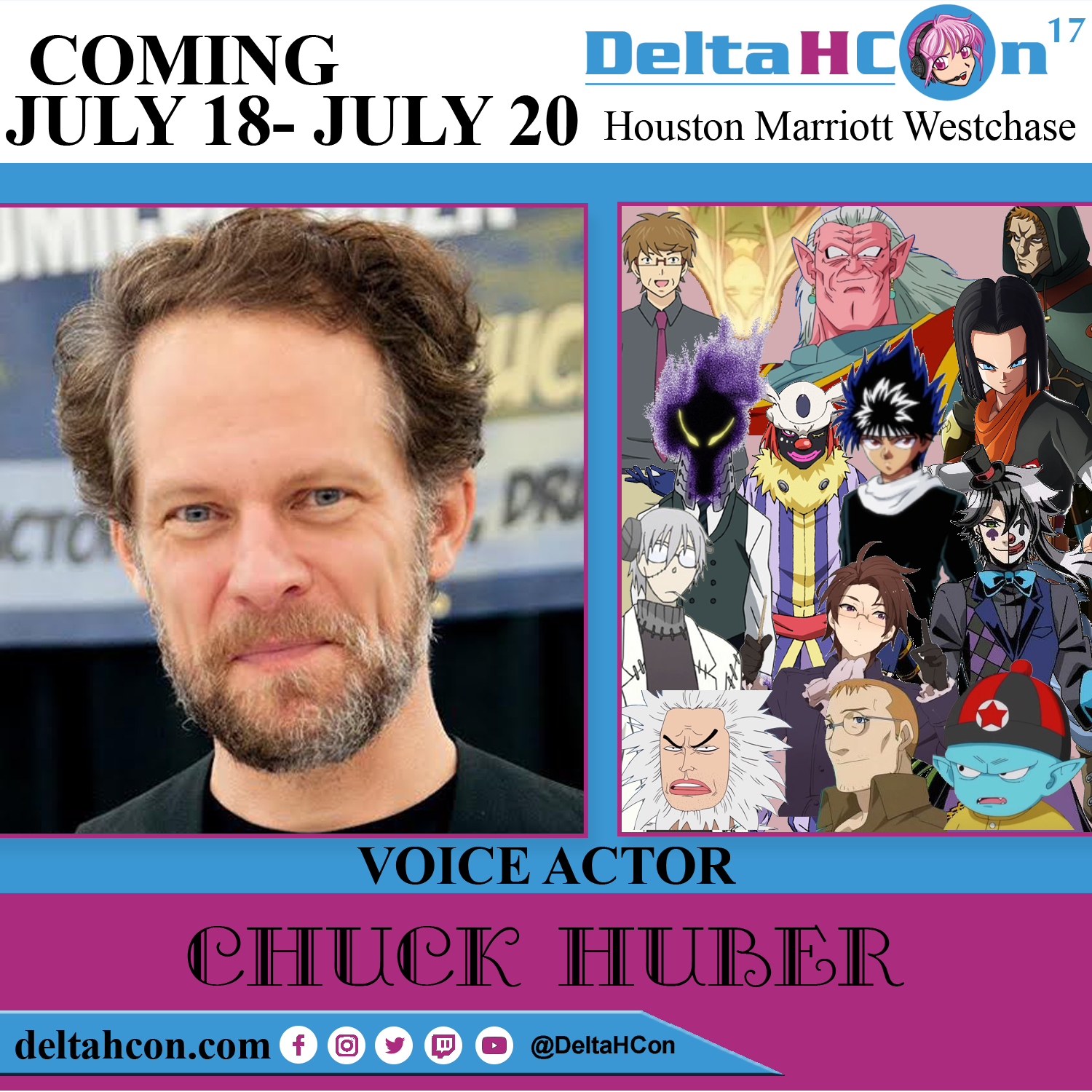 Chuck Huber at Delta H Con July 18-20, 2025