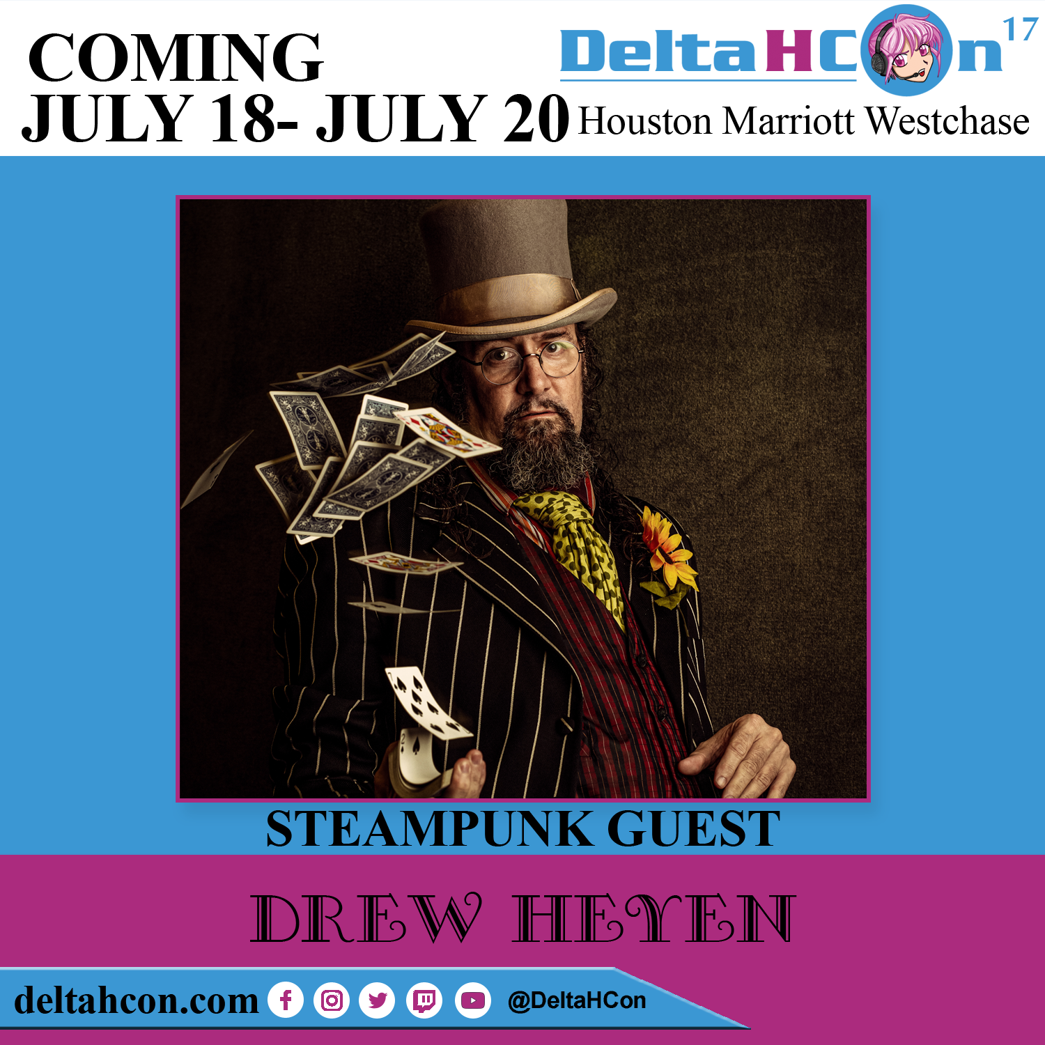 Drew Heyen at Delta H Con July 18-20, 2025