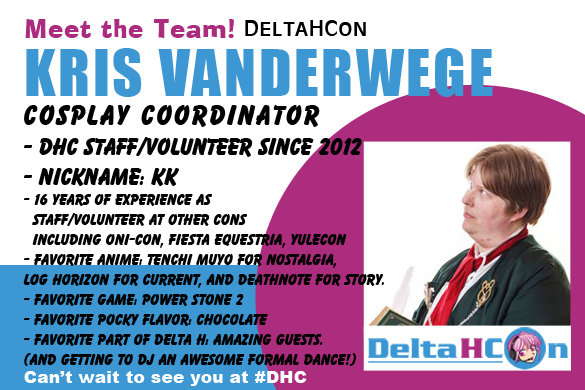Cosplay Coordinator - Kris Vanderwege